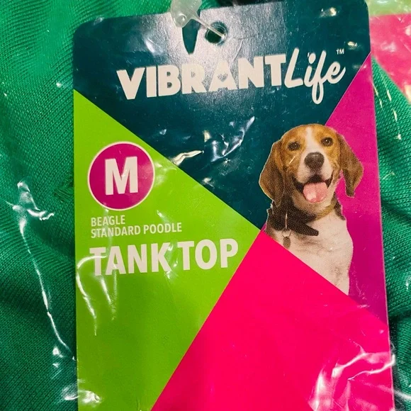 NWT Vibrant Life "Aloha Ladies" Dog Tank Top Green Floral Size Medium - Picture 5 of 9